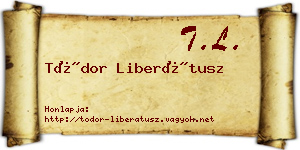 Tódor Liberátusz névjegykártya